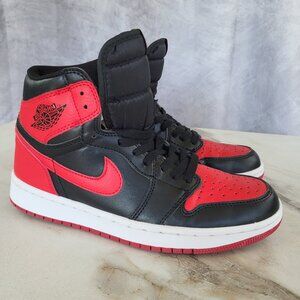 Nike Jordan 1 Sneakers Black Red Bred Men's 7